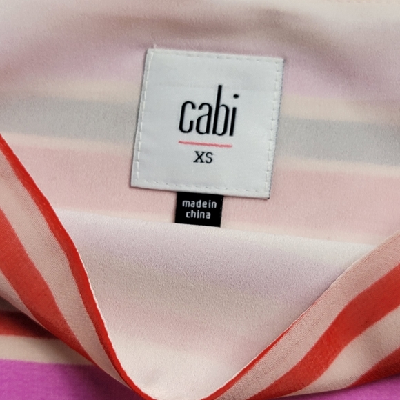 Cabi London Mod Stripe Sleeveless Blouse - Picture 7 of 8